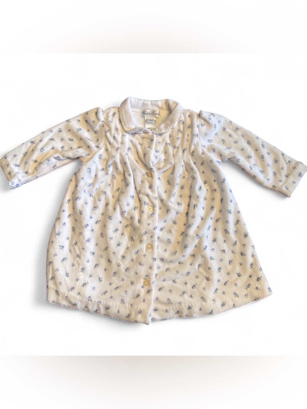 Ralph Lauren Cream Nightgown with Light Blue Floral Print